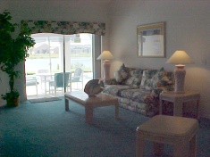 Settee next to the Patio doors